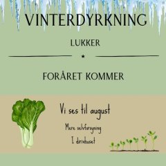 Vinterdyrkning lukker