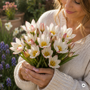 Botanisk tulipa specie 'Hilde'