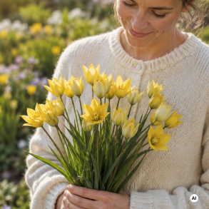 Botanisk tulipa specie sylvestris (Skovtulipan)
