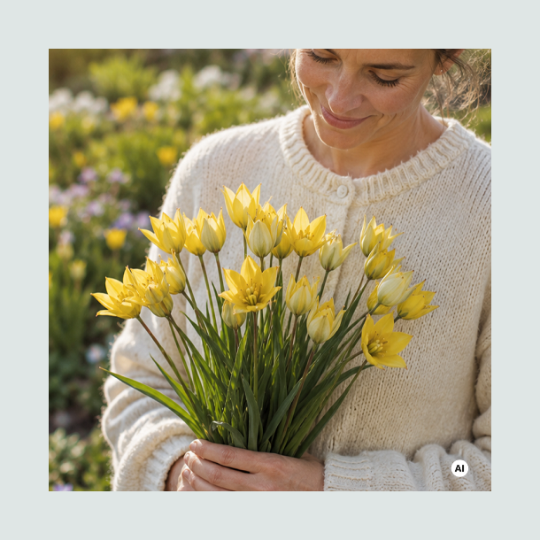Botanisk tulipa specie sylvestris (Skovtulipan)