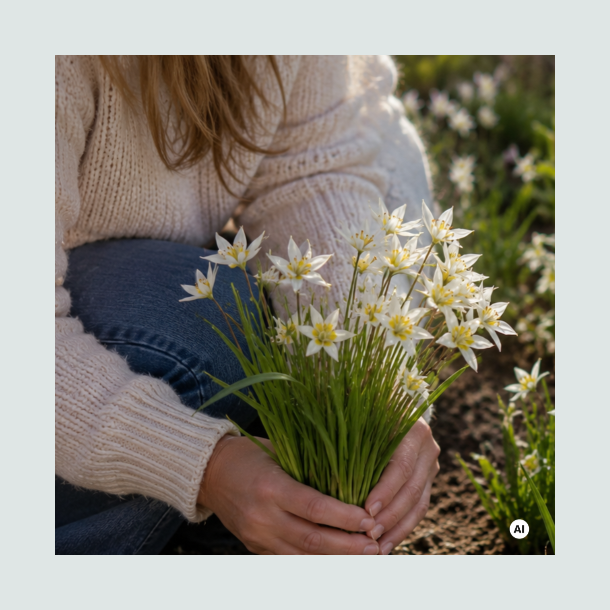 Botanisk tulipa turkestanica 