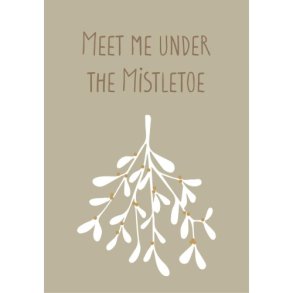 Metalskilt 'Meet me under the Mistletoe'
