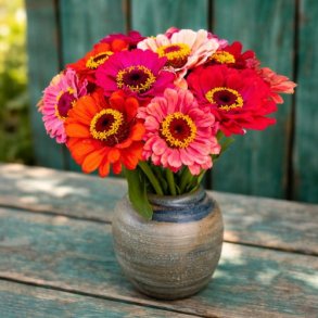 Zinnia 'Carroussel' - �kologisk